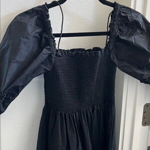 Hill House Black Smocked Dress